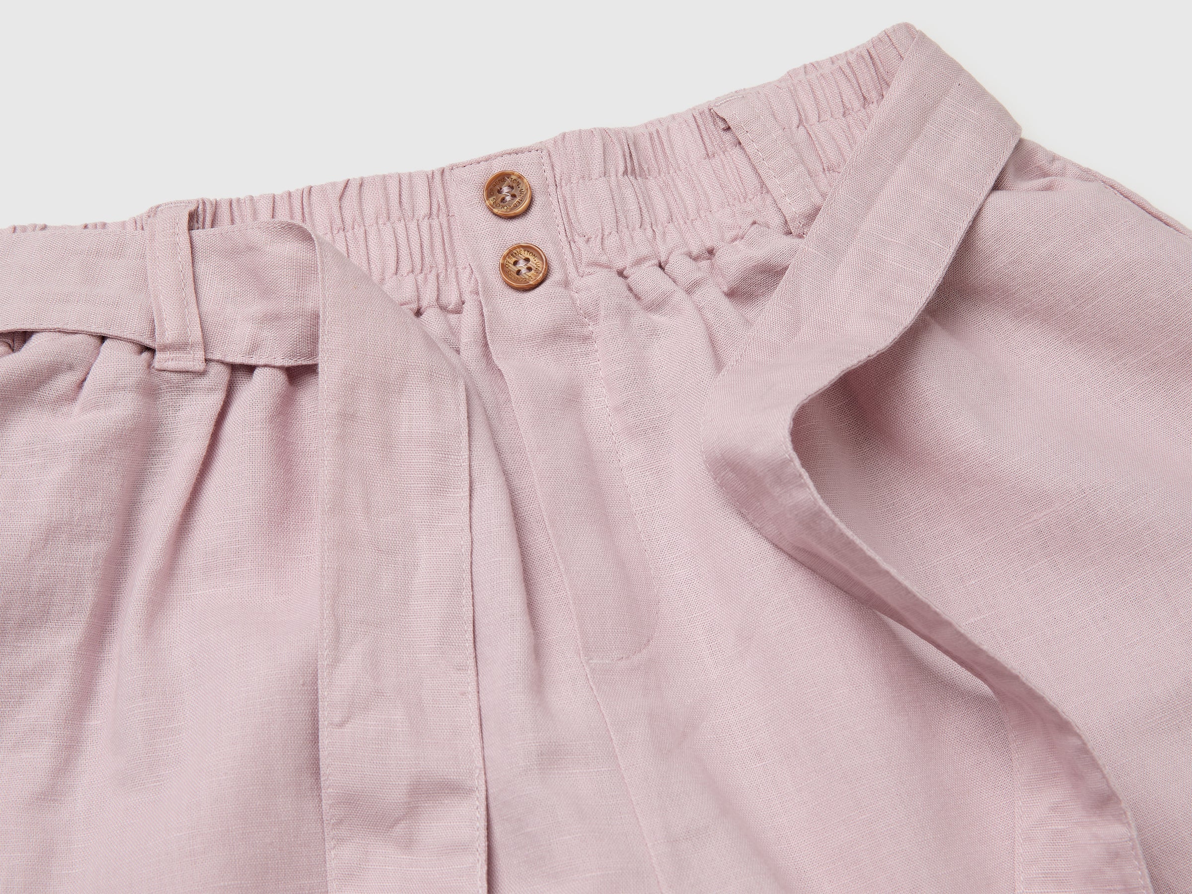 Linen blend shorts with sash - ucb_image_DS1