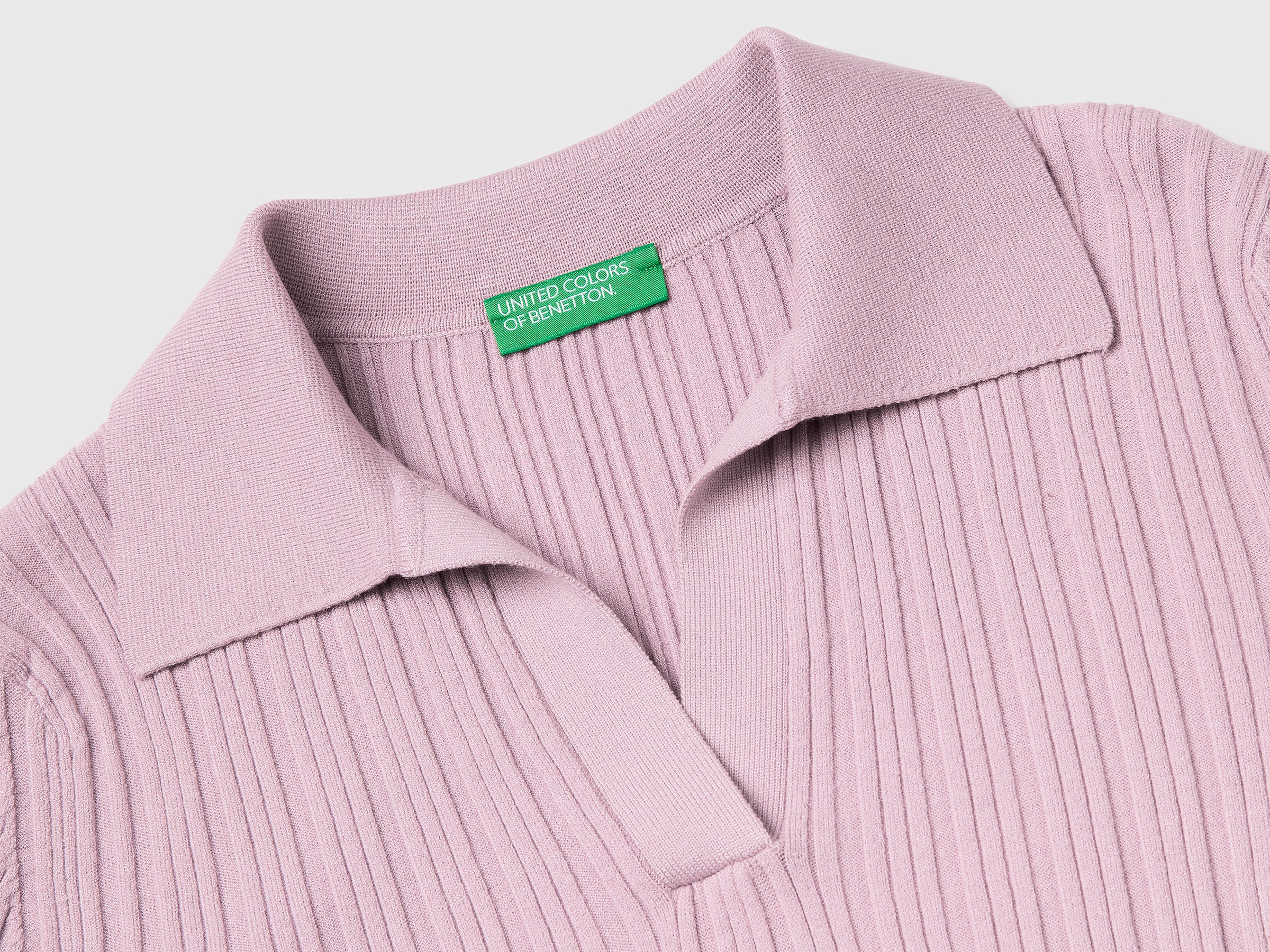 Ribbed sweater with polo collar - ucb_image_DS1