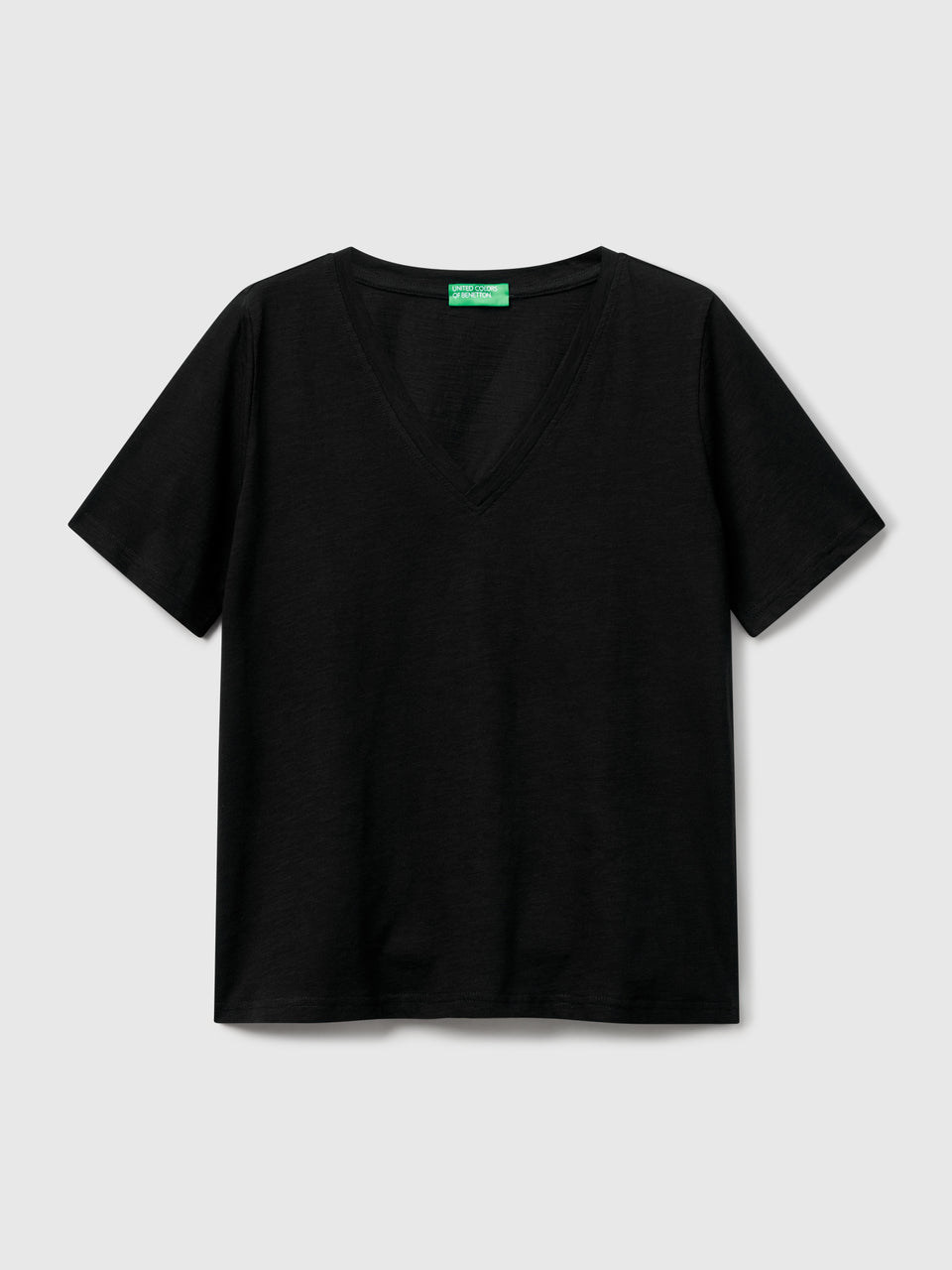 T-shirt decote em V em algodão flamé - ucb_image_FS