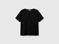 T-shirt decote em V em algodão flamé - ucb_image_FS
