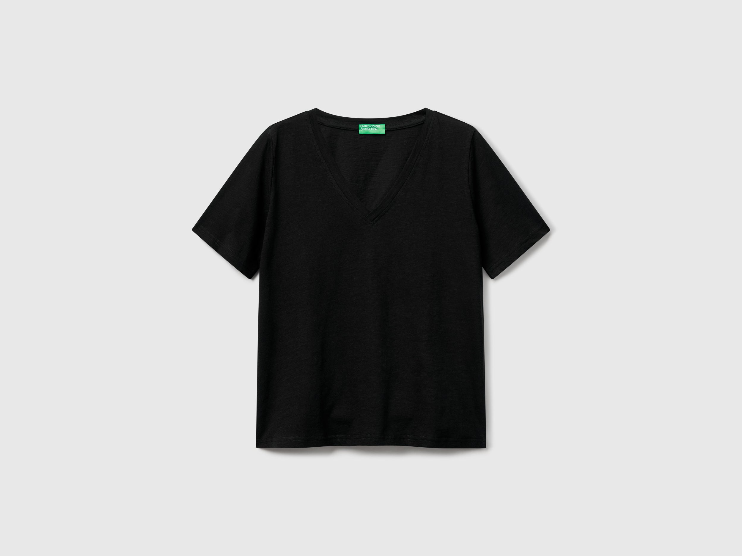 T-shirt decote em V em algodão flamé - ucb_image_FS