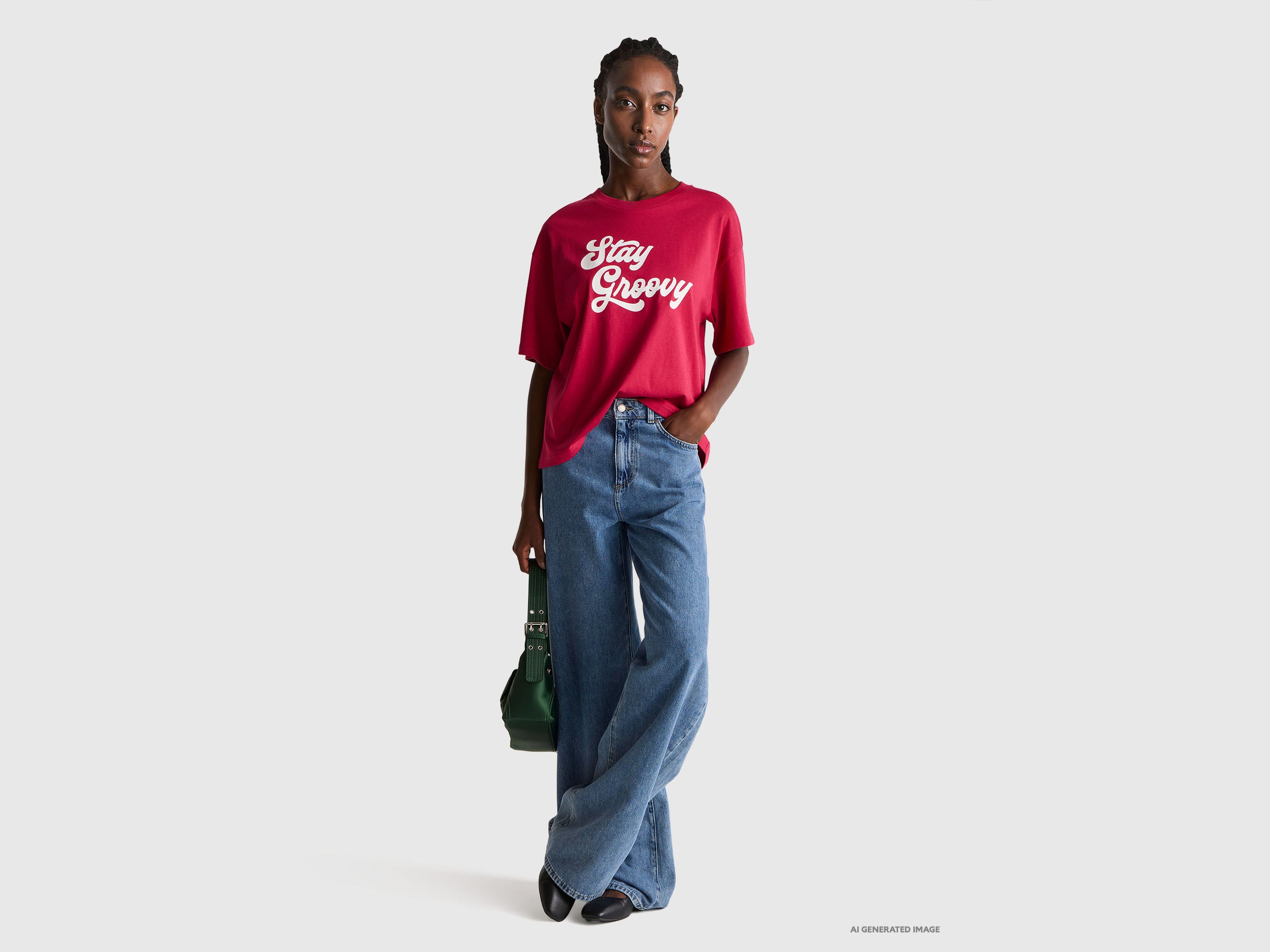 T-shirt com estampa slogan - ucb_image_FY