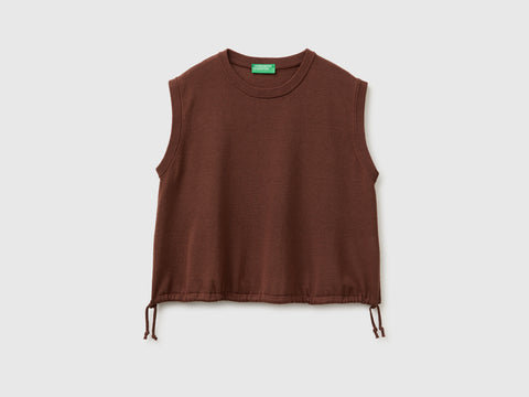 Sleeveless linen blend sweater - ucb_image_FS