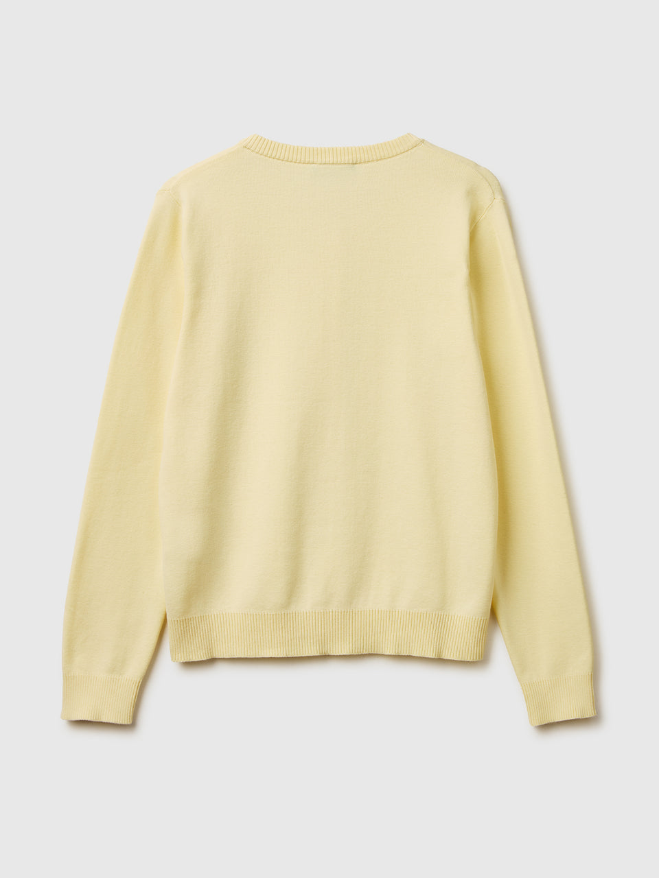 Light yellow cardigan in cotton tricot - ucb_image_BS