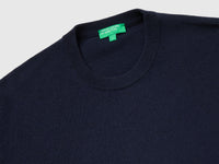 Camisola azul da meia-noite em pura lã Merino - ucb_image_DS1