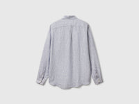 Blue patterned shirt in pure linen - ucb_image_BS