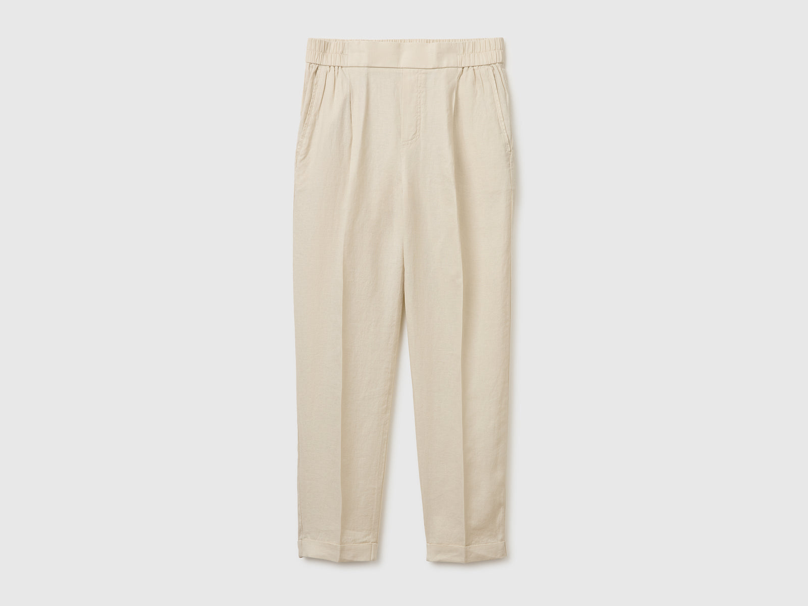100% linen cigarette trousers - ucb_image_FS