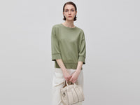 Camisola de gola redonda em algodão e lã - ucb_image_F