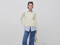 Camisola amarelo claro em algodão tricot - ucb_image_F