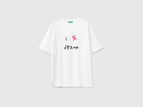 T-shirt with slogan print in organic cotton - ucb_image_FS