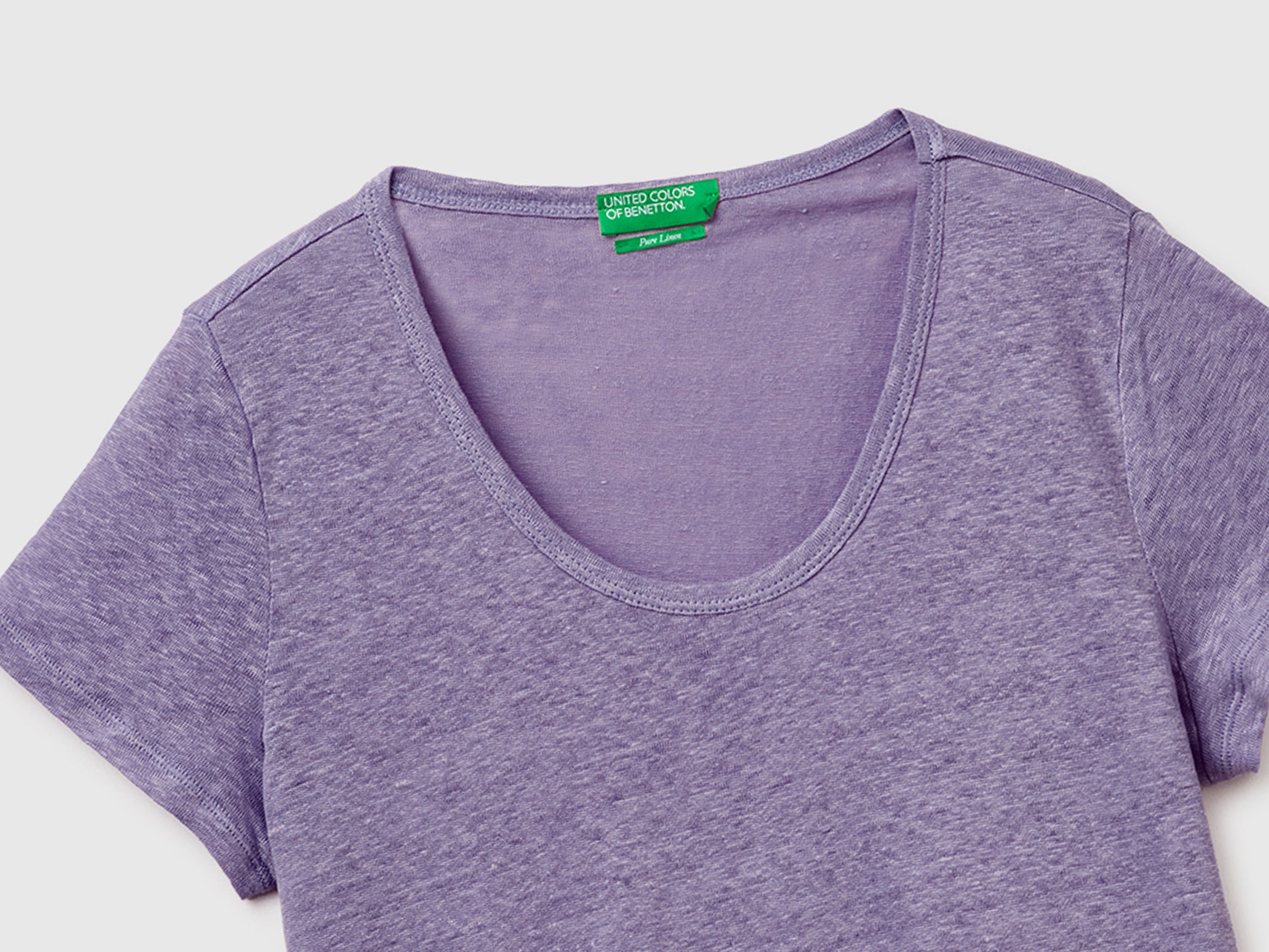 Round-neck T-shirt in pure linen - ucb_image_DS1