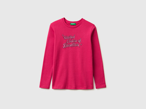 T-shirt with glittery logo in organic cotton - ucb_image_FS