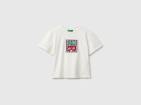 T-shirt with gingham patch - ucb_image_FS