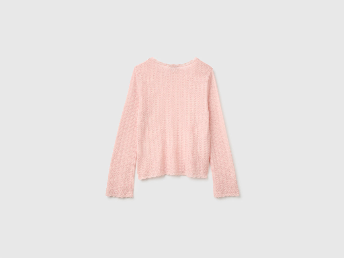 Camisola perfurada em mistura de lã ultraligeira - ucb_image_BS