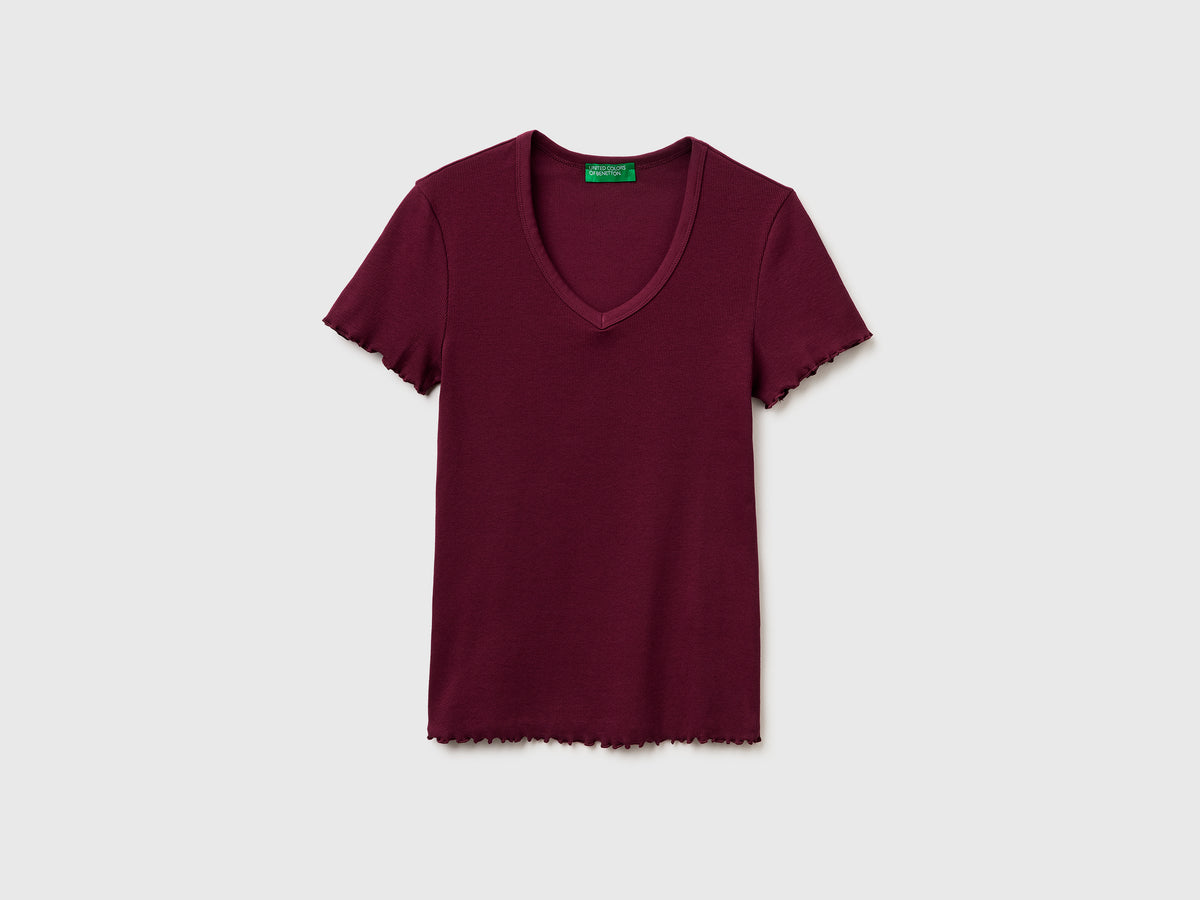 Ribbed V-neck T-shirt - ucb_image_FS