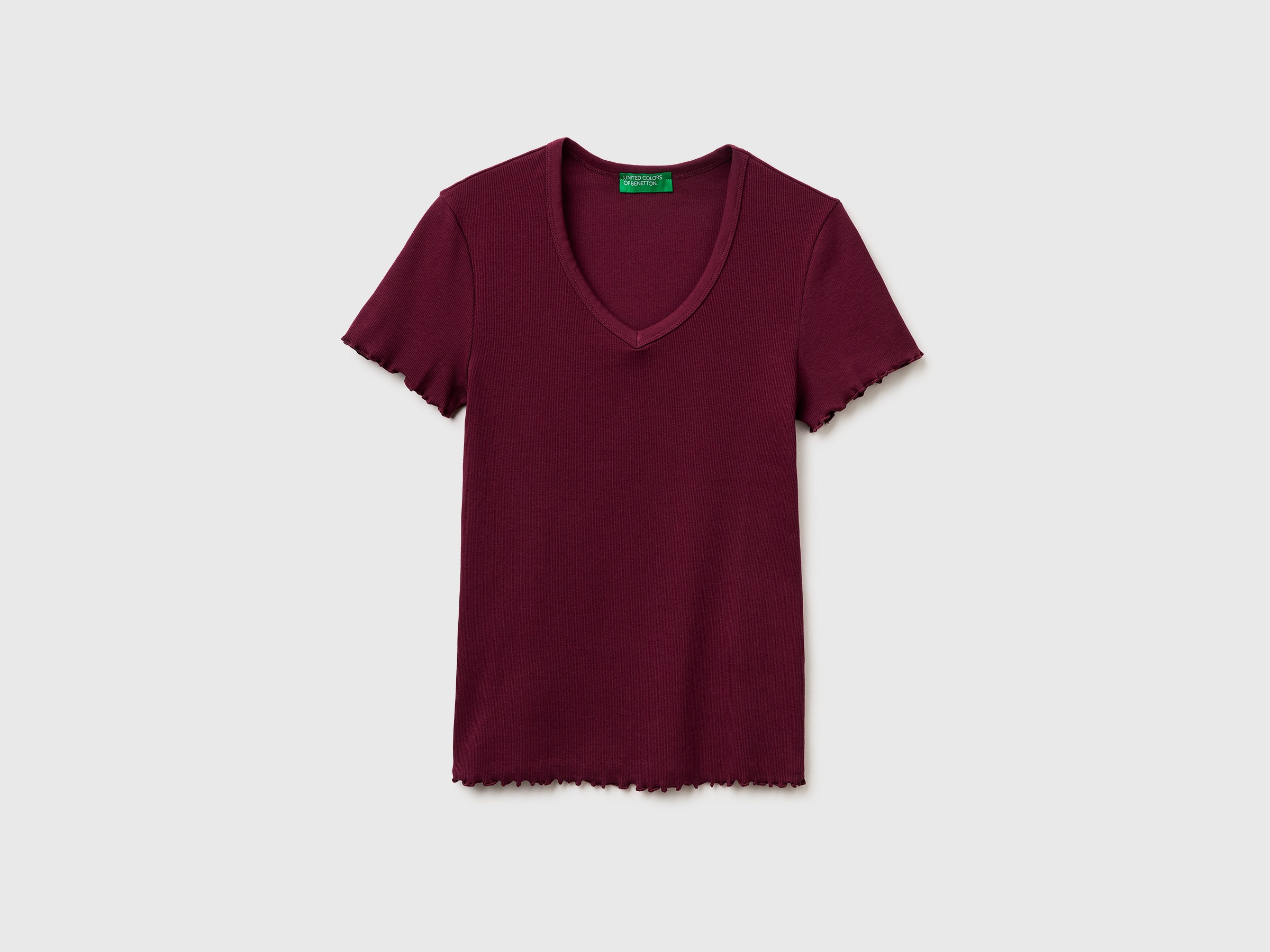 Ribbed V-neck T-shirt - ucb_image_FS