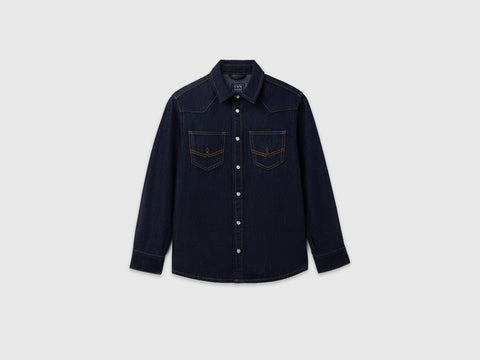 Camisa western de jeans escuro - ucb_image_FS