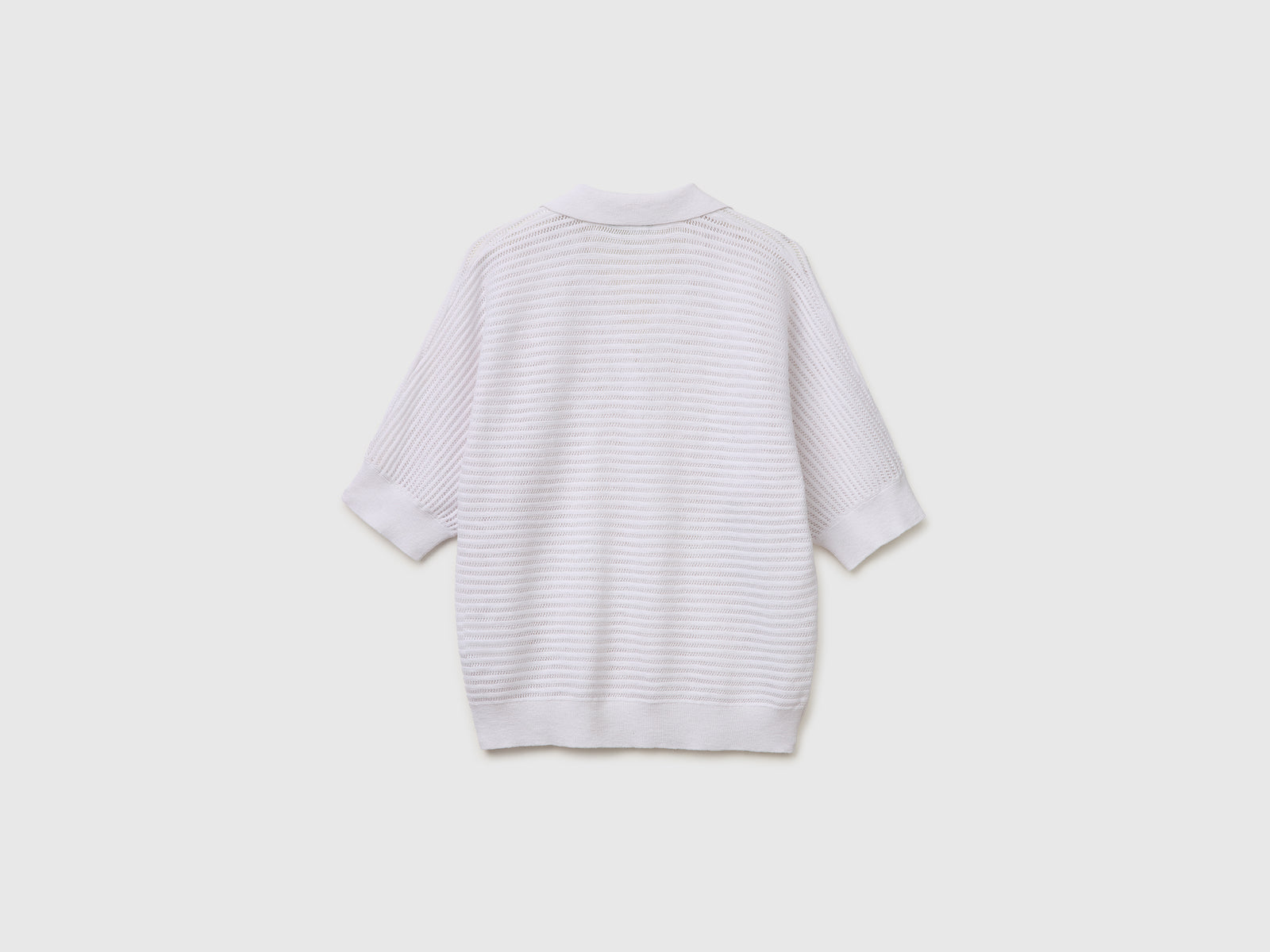 Perforated polo shirt in linen blend - ucb_image_BS