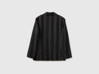 Striped linen blend blazer - ucb_image_BS
