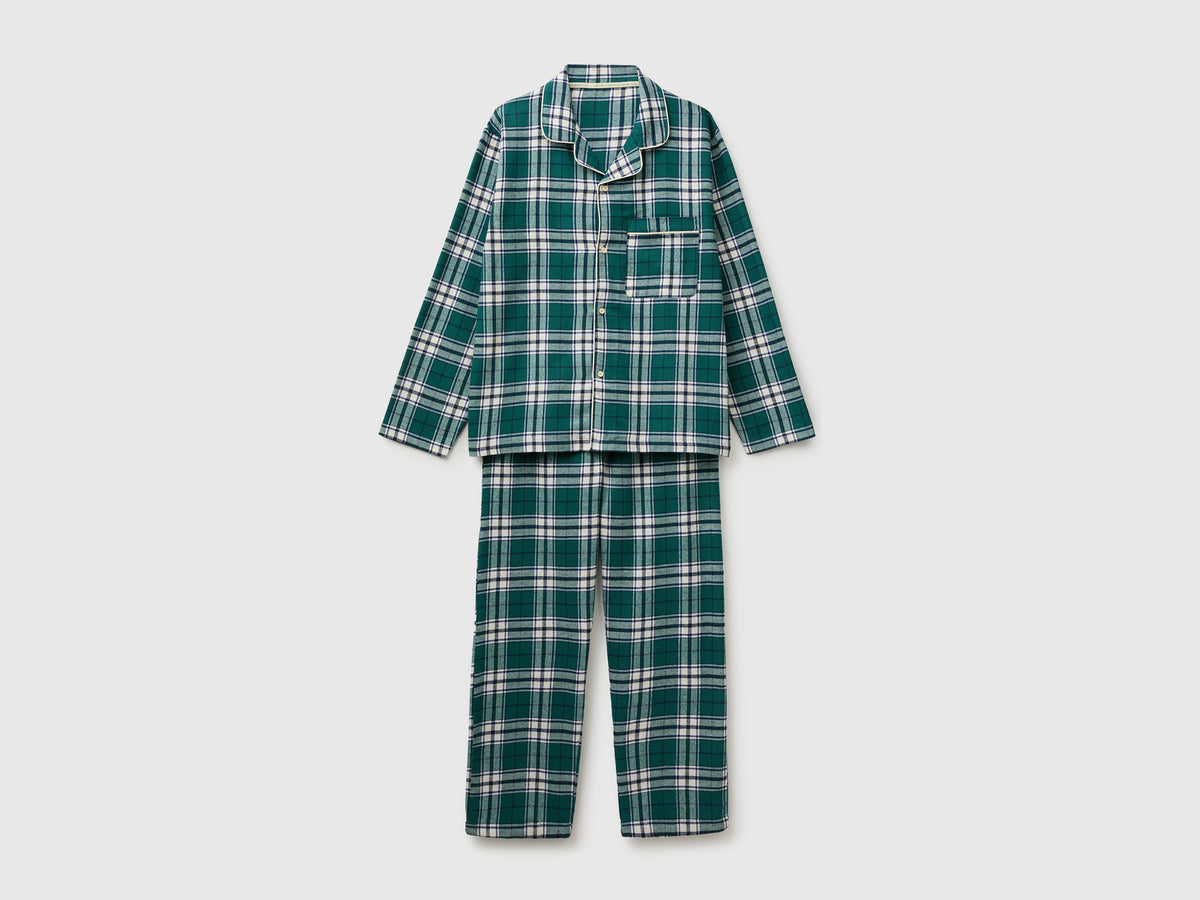 Pijama aberto em flanela aos quadrados - ucb_image_FS