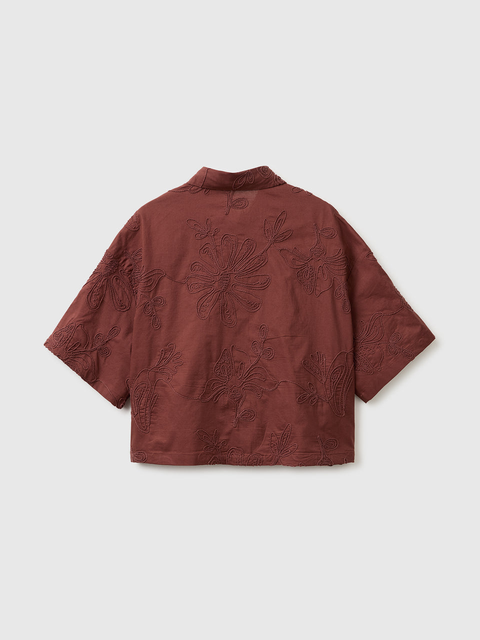 Cropped shirt with floral embroidery - ucb_image_BS