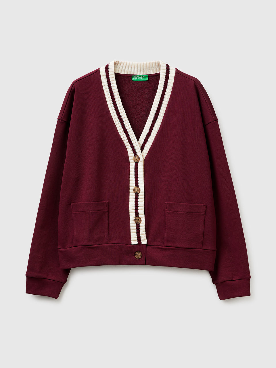 Sweatshirt cardigan with buttons - ucb_image_FS