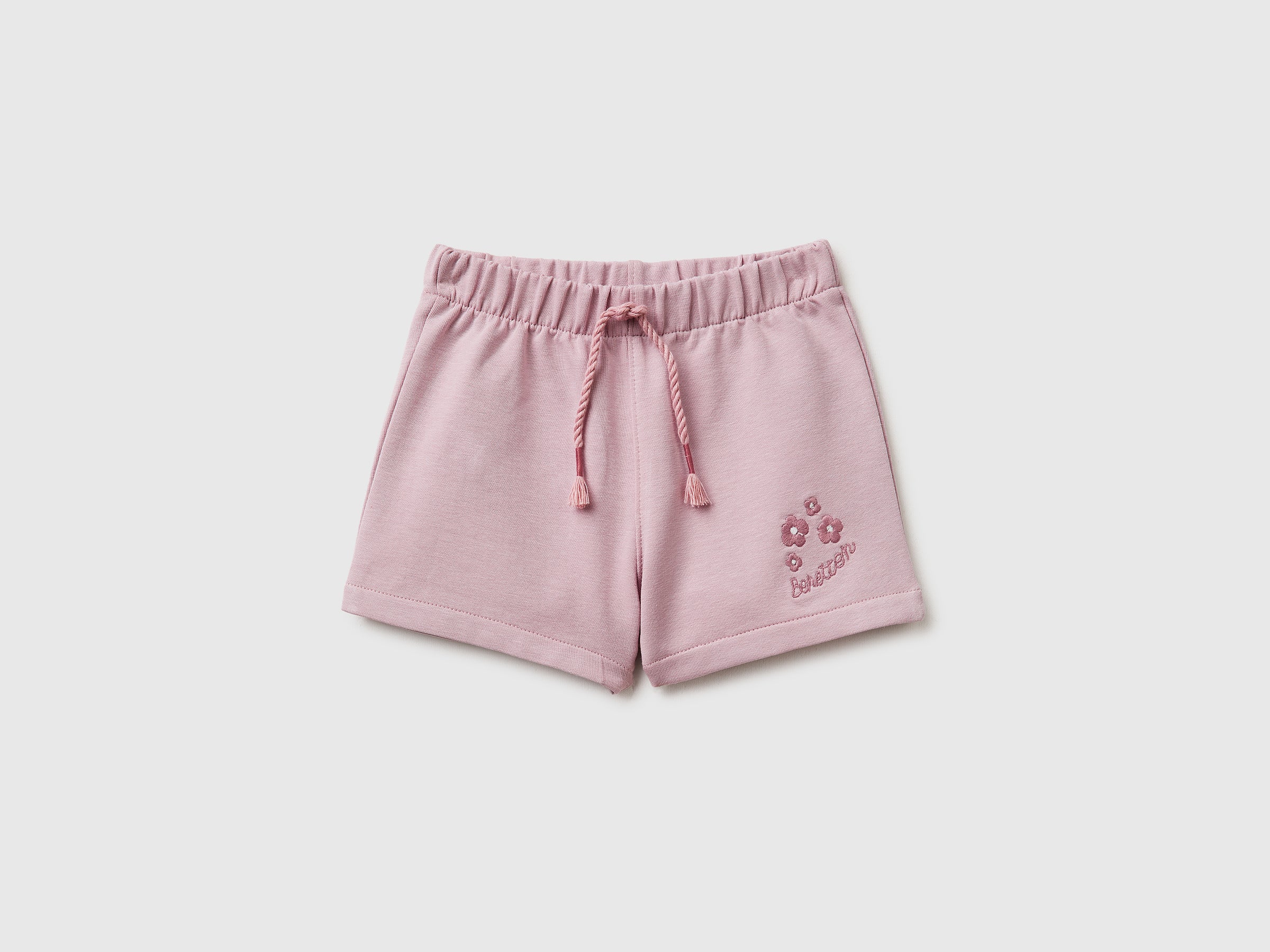 Fleece shorts with floral embroidery - ucb_image_FS