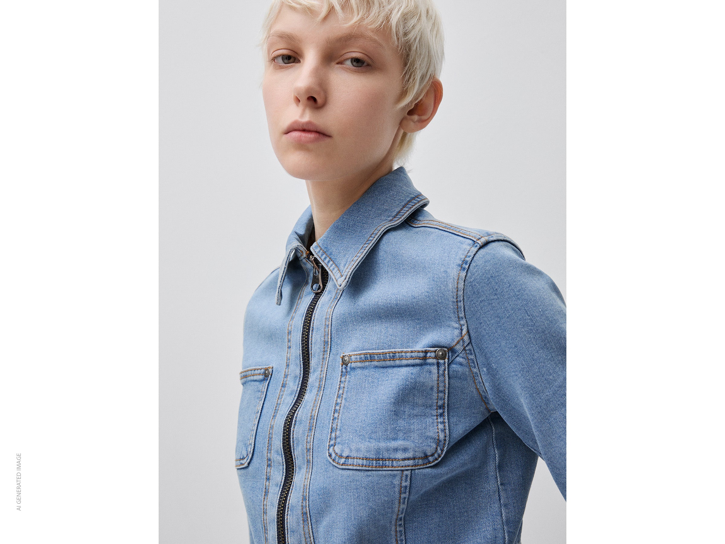 Casaco em denim com fecho de correr - ucb_image_FY
