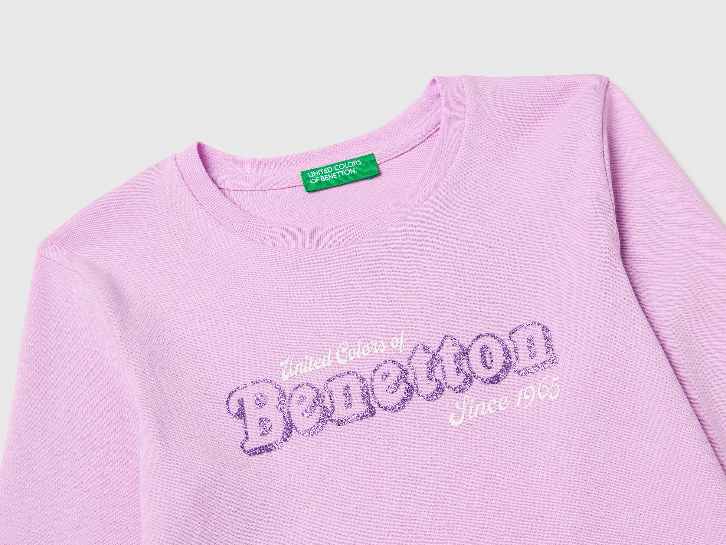 T-shirt with glittery logo in organic cotton - ucb_image_DS1