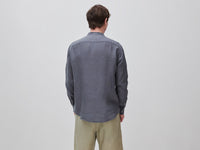 Camisa em linho puro gola coreana - ucb_image_B