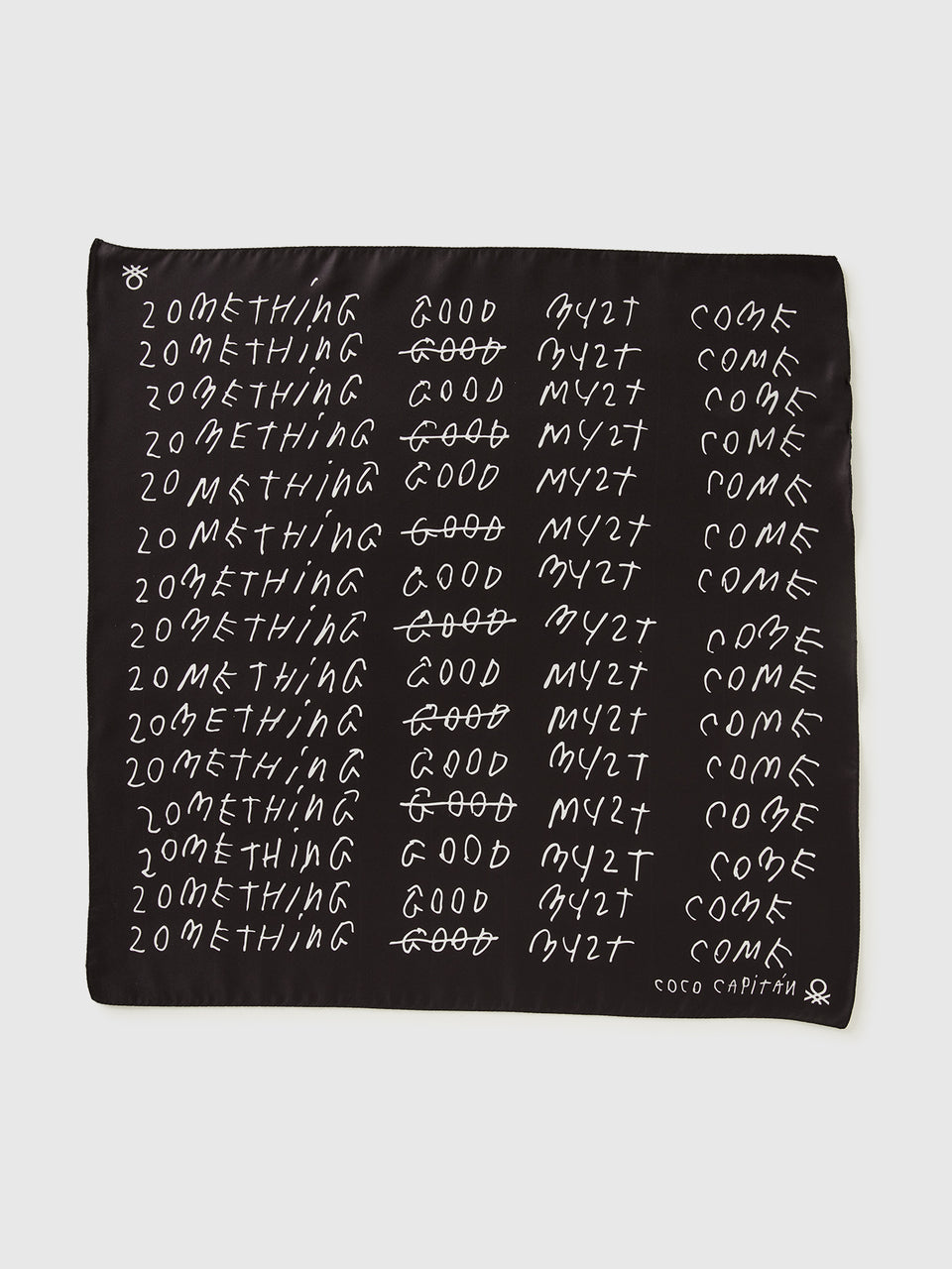 Foulard nero con scritte Coco Capitán - ucb_image_FS