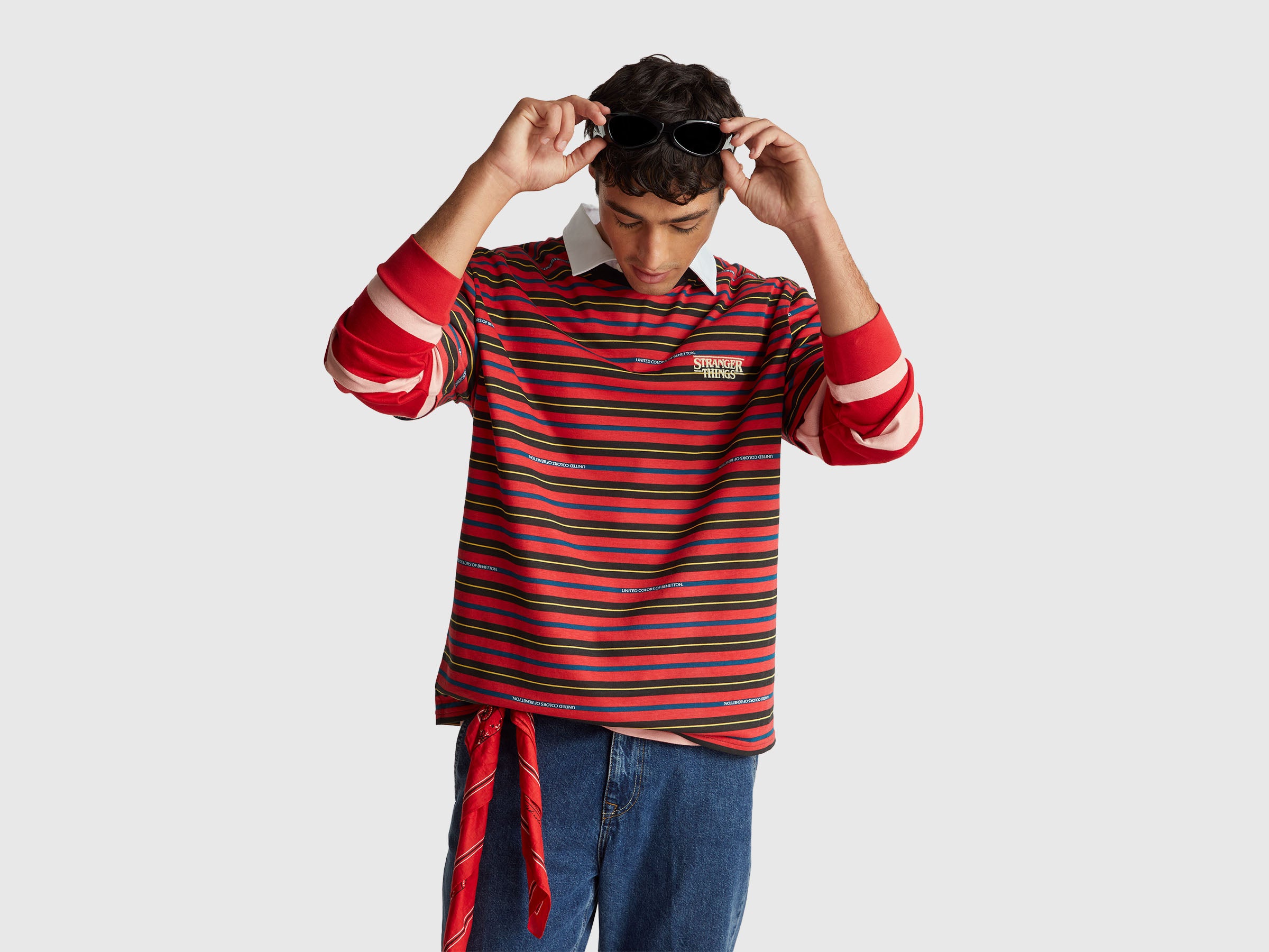 T-shirt às riscas Stranger Things - ucb_image_F