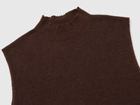 Camisola de gola alta sem mangas em mistura de lã ultraligeira - ucb_image_DS1