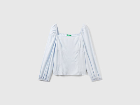 Blusa slim fit com decote quadrado - ucb_image_FS