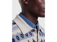Camisola tipo polo jacquard em mistura de lã - ucb_image_FY