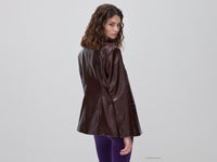 Blazer ajustado em tecido com efeito de pele - ucb_image_B