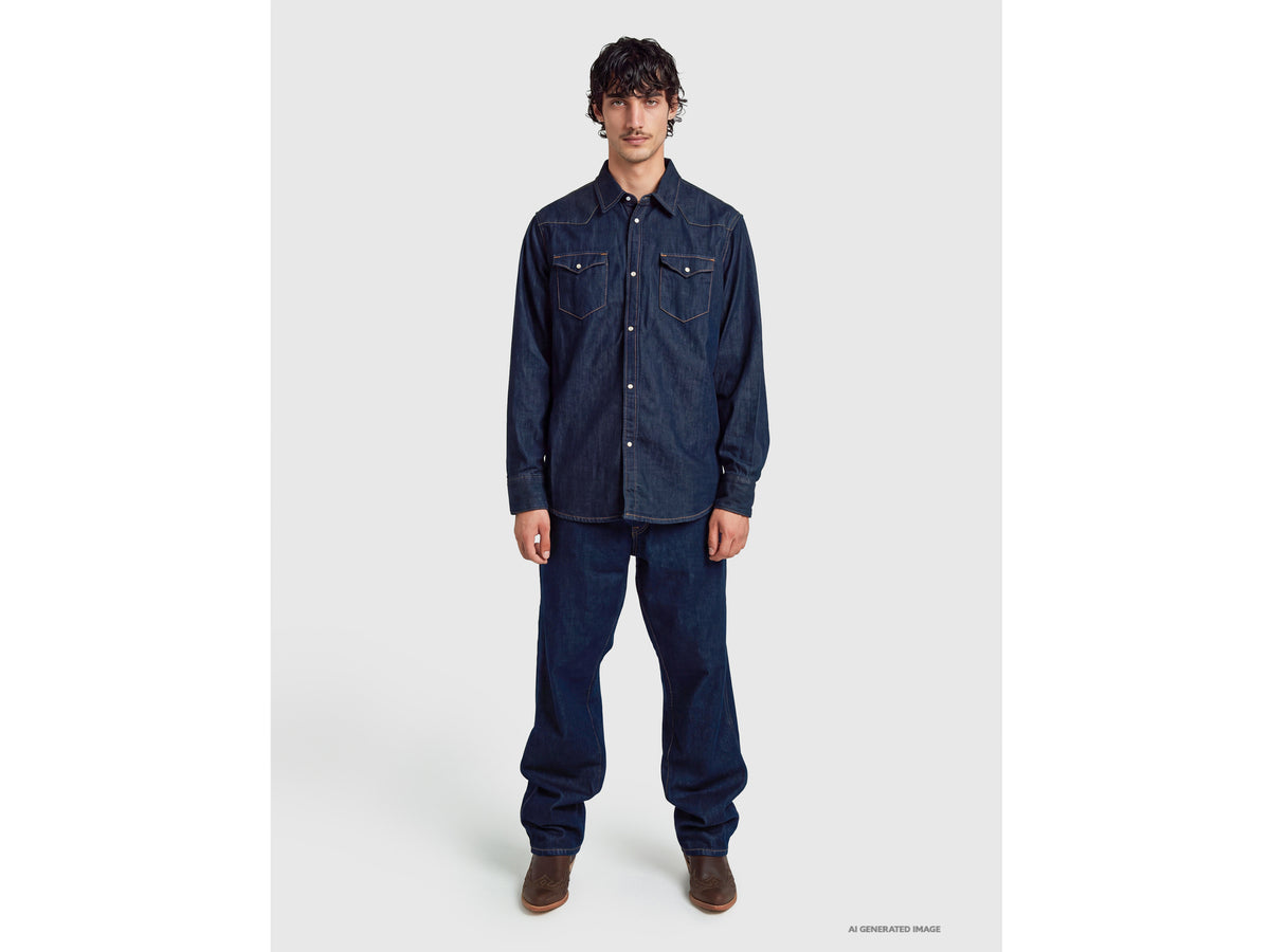 Camisa western de jeans escuro - ucb_image_FY