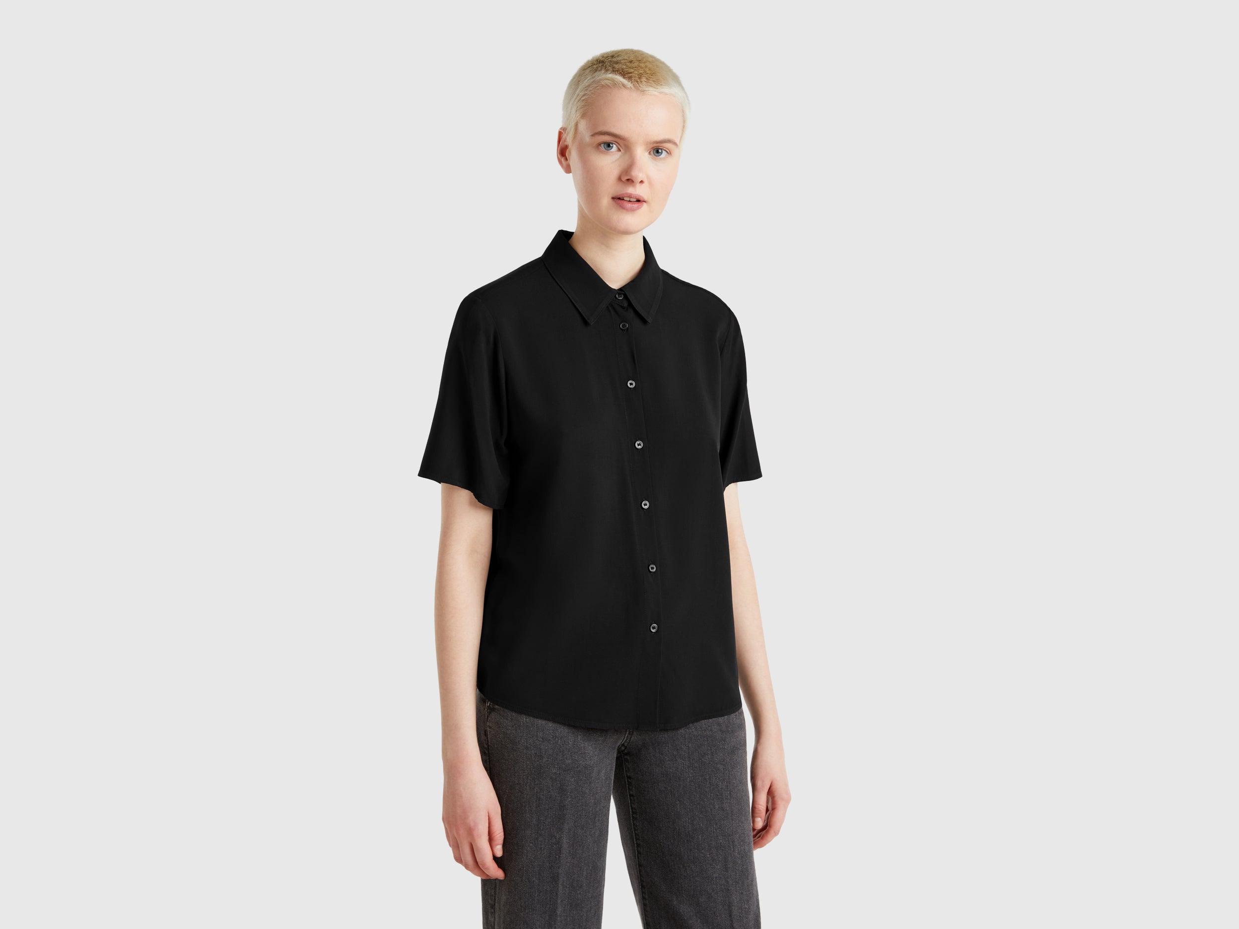 3/4 sleeve shirt in viscose - ucb_image_F