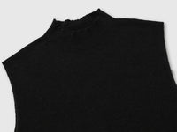 Camisola de gola alta sem mangas em mistura de lã ultraligeira - ucb_image_DS1