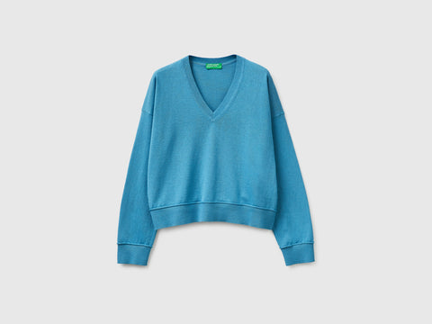 Camisola decote em V em algodão e lã - ucb_image_FS