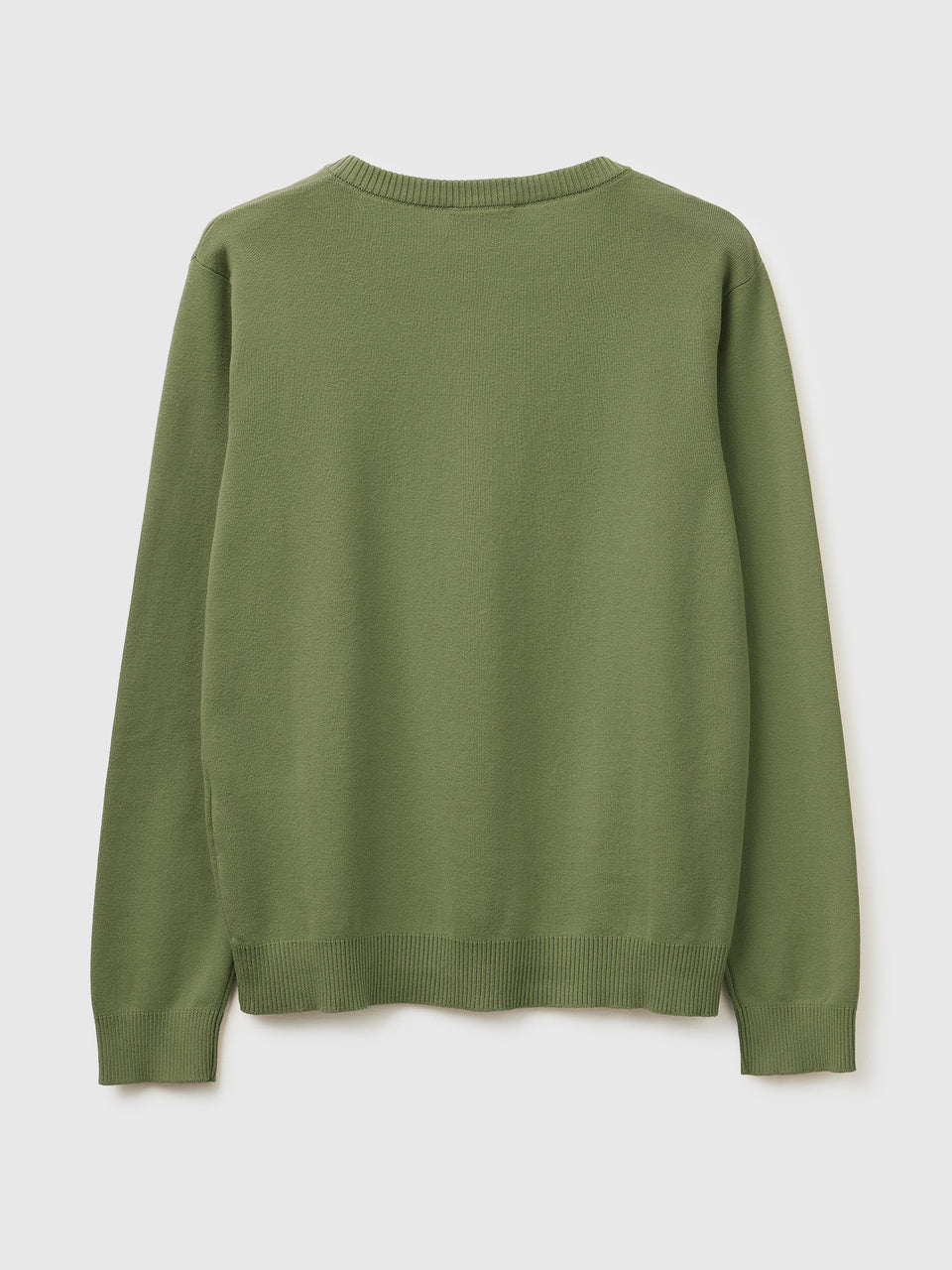 Olive green cardigan in tricot cotton - ucb_image_BS