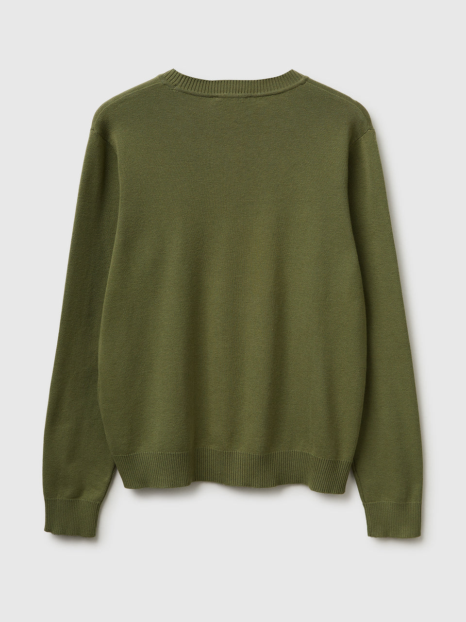 Olive green sweater in tricot cotton - ucb_image_BS