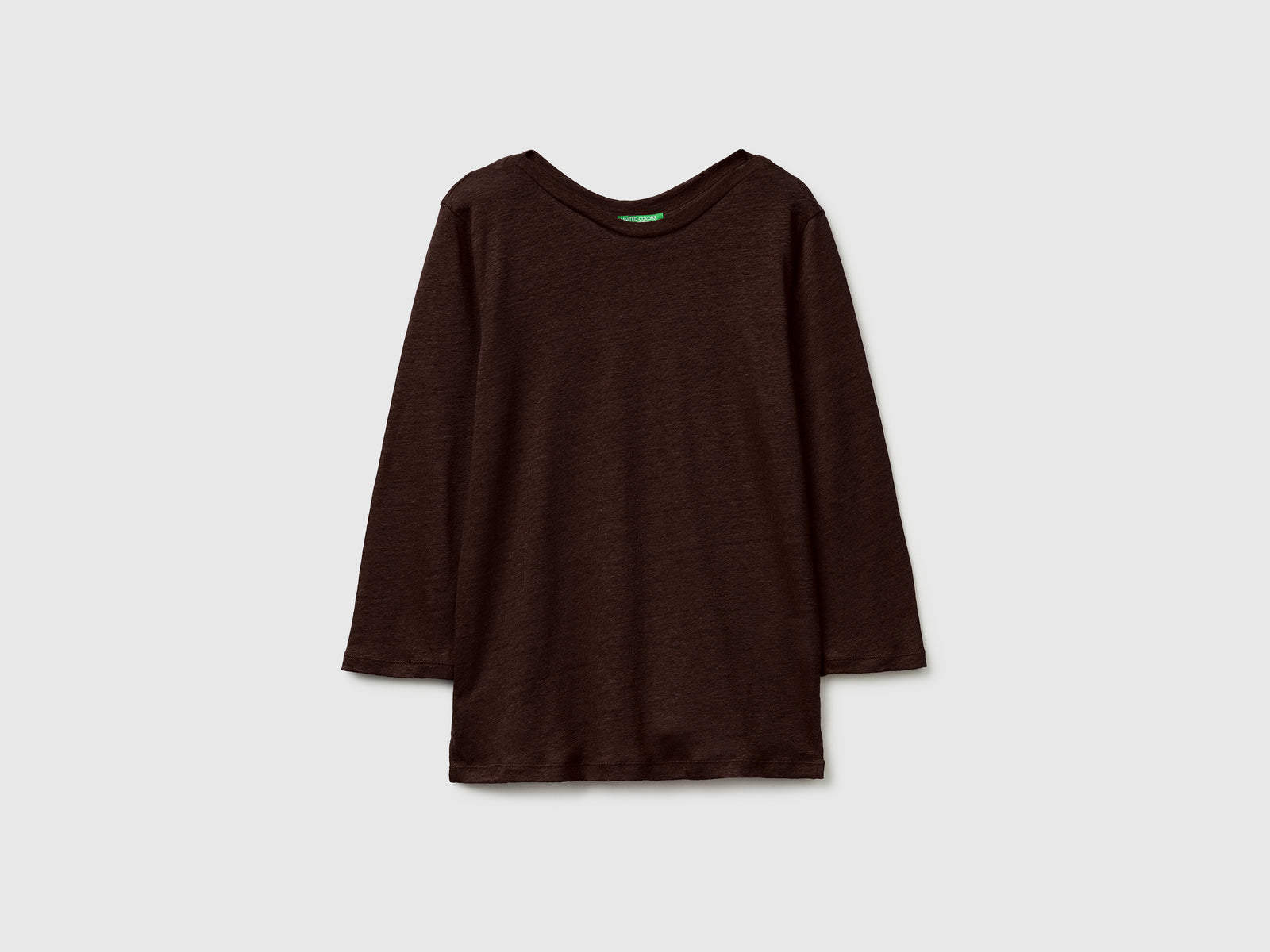 Boat-neck T-shirt in pure linen - ucb_image_FS