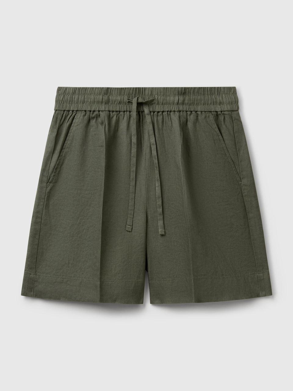 Shorts em linho puro com cordão de ajuste - ucb_image_FS