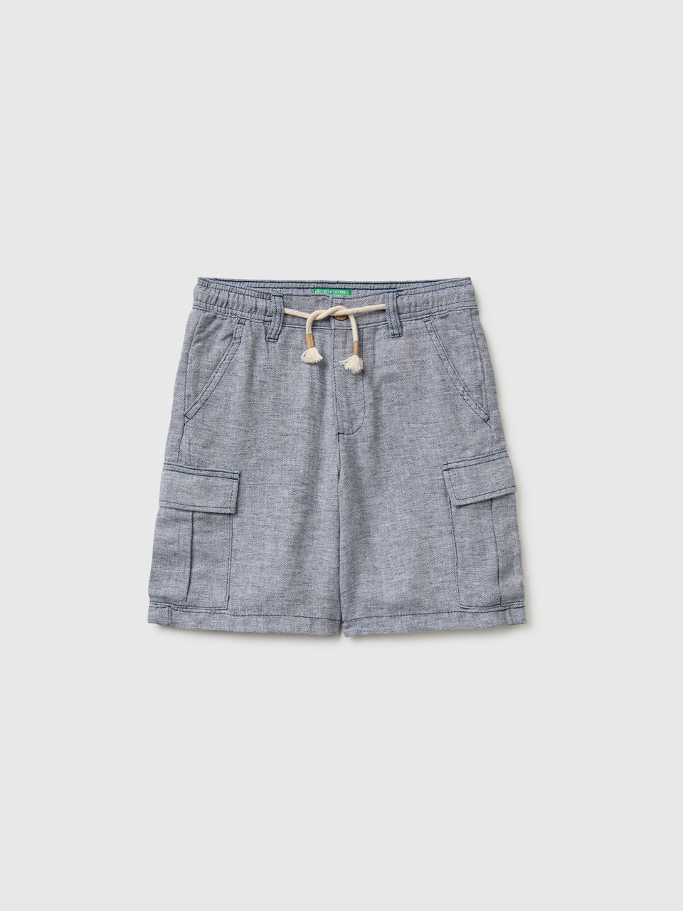Linen blend cargo Bermuda shorts - ucb_image_FS