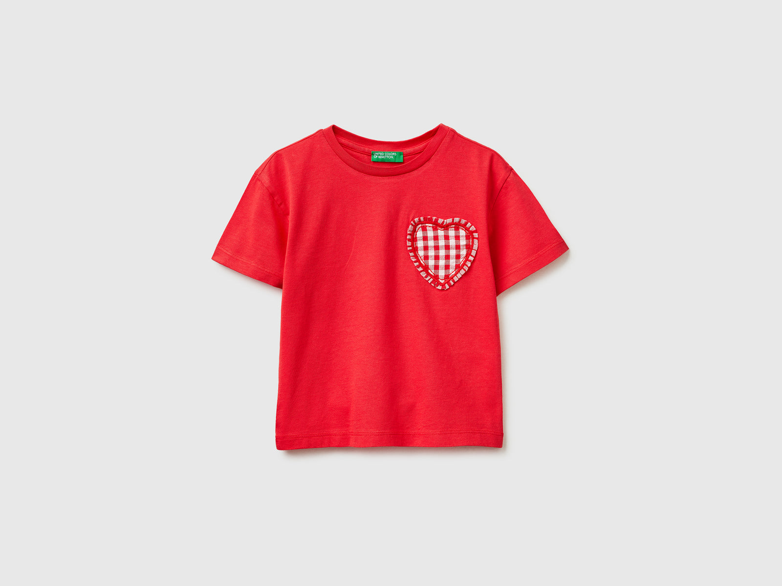 T-shirt with gingham patch - ucb_image_FS