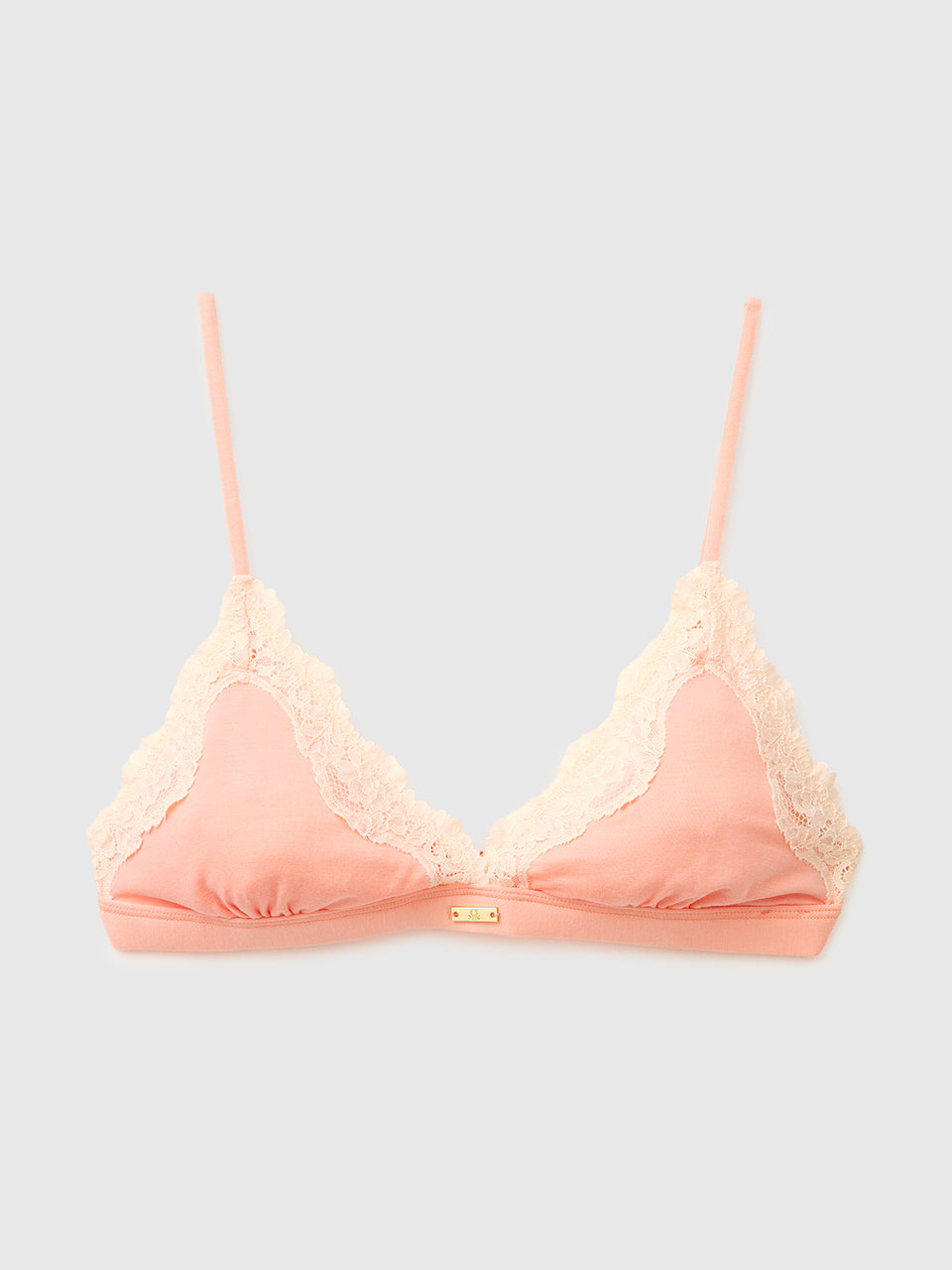 Silk blend triangle bra with lace - ucb_image_FS