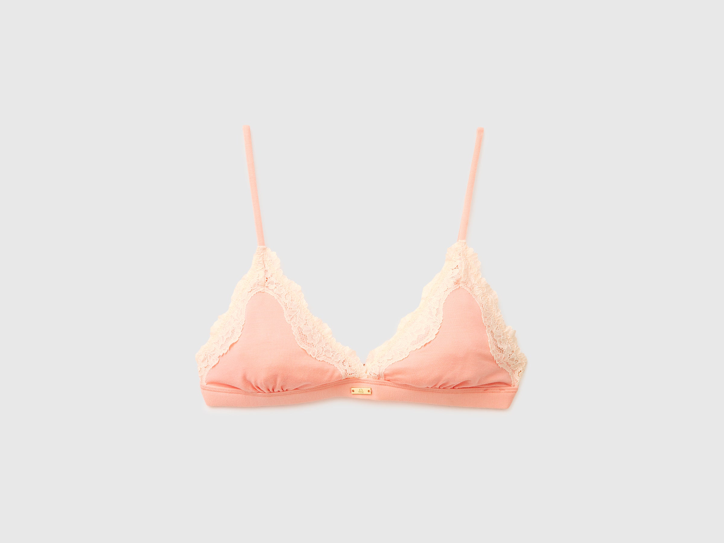 Silk blend triangle bra with lace - ucb_image_FS
