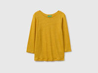 Boat-neck T-shirt in pure linen - ucb_image_FS