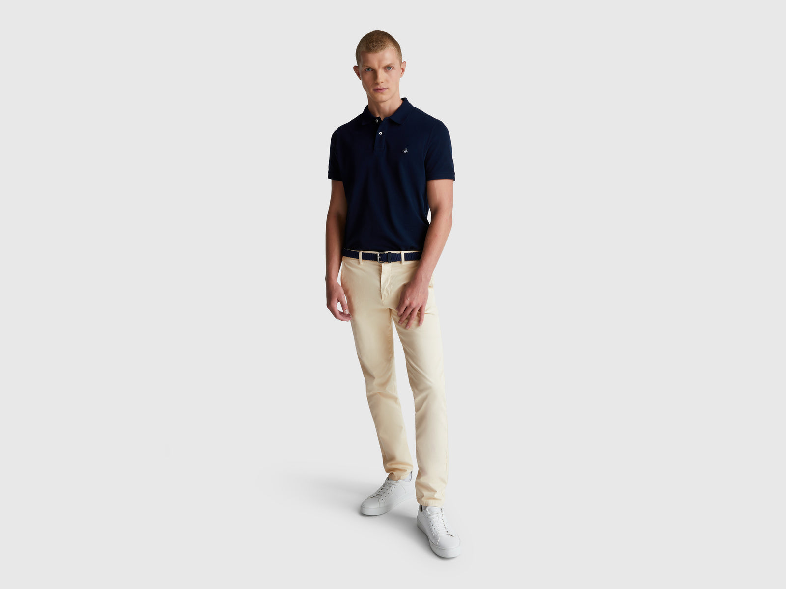 Slim fit cotton chinos